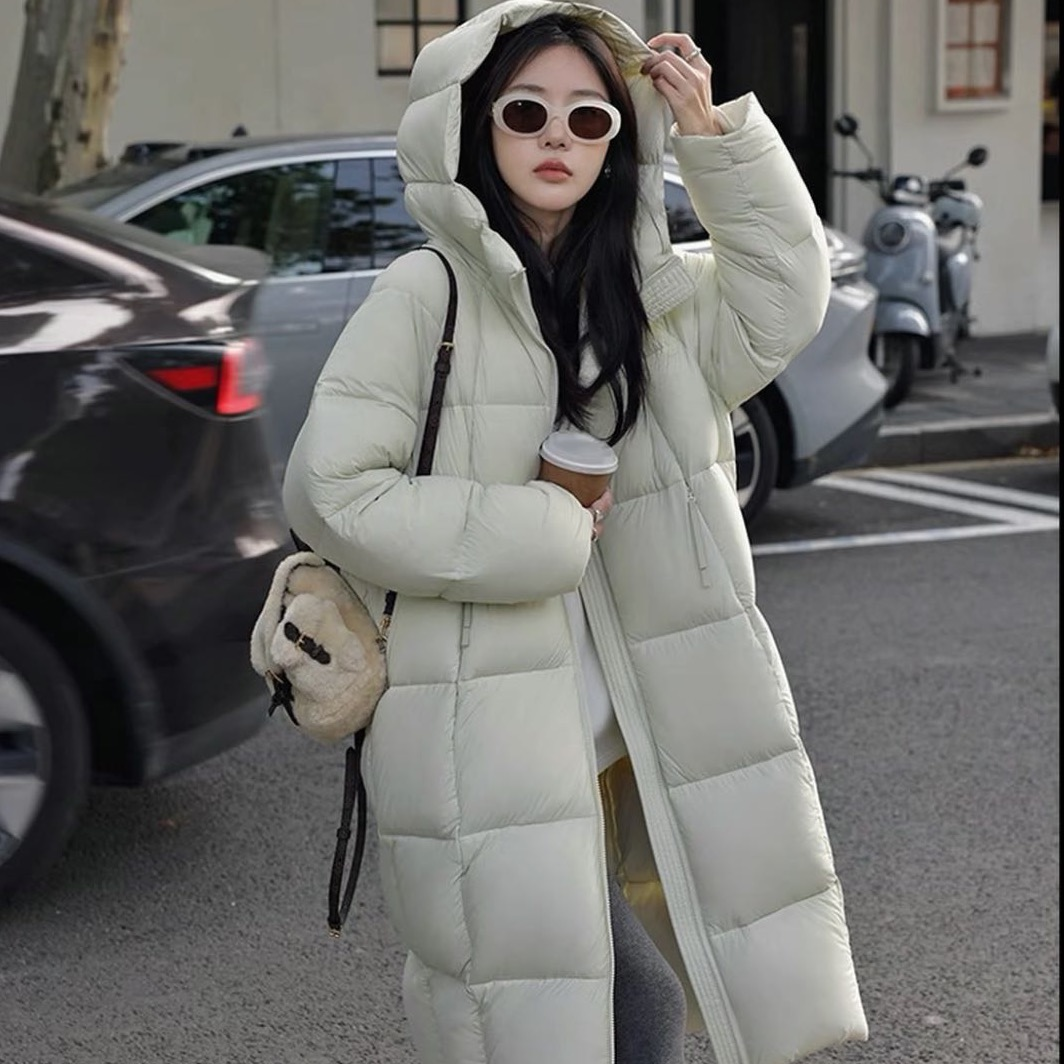 12款新国标白鸭绒羽绒服免洗连帽时尚韩版长款羽绒服
