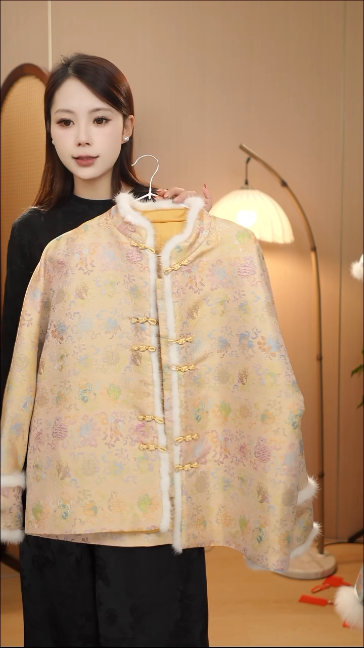 金古钱夹棉外套    