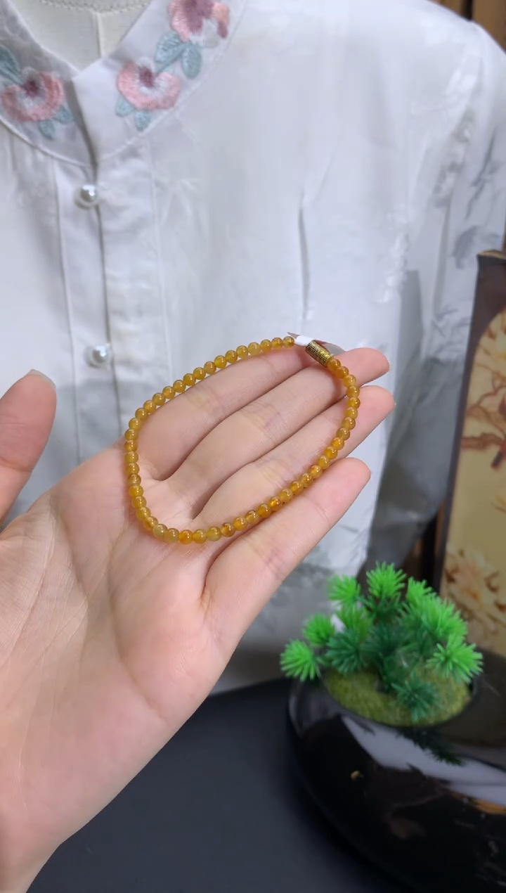 未镶嵌手串翡翠卡3.6mm