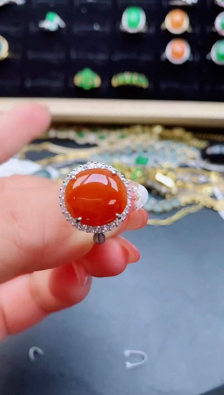 【闪购商品】翡翠戒指银S925镶嵌508050