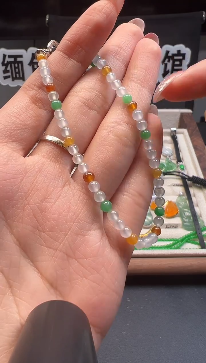 未镶嵌手串翡翠 缅甸珠宝严选