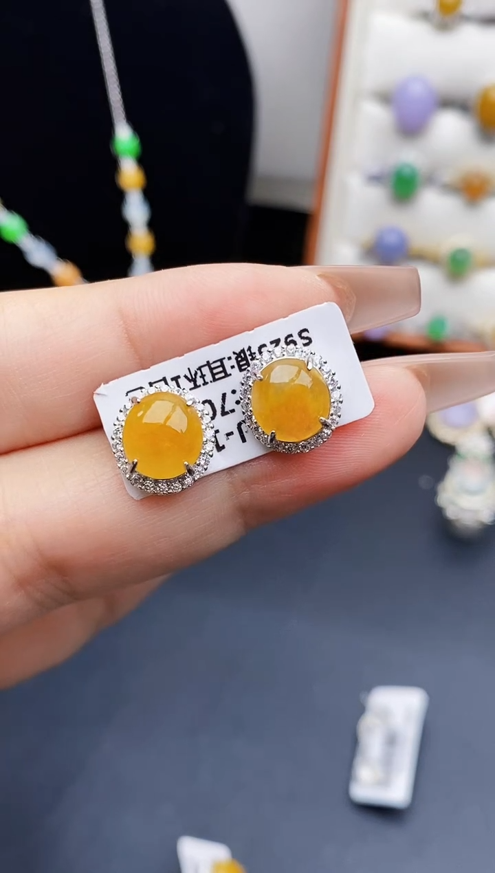 银S925镶嵌戒指翡翠2333