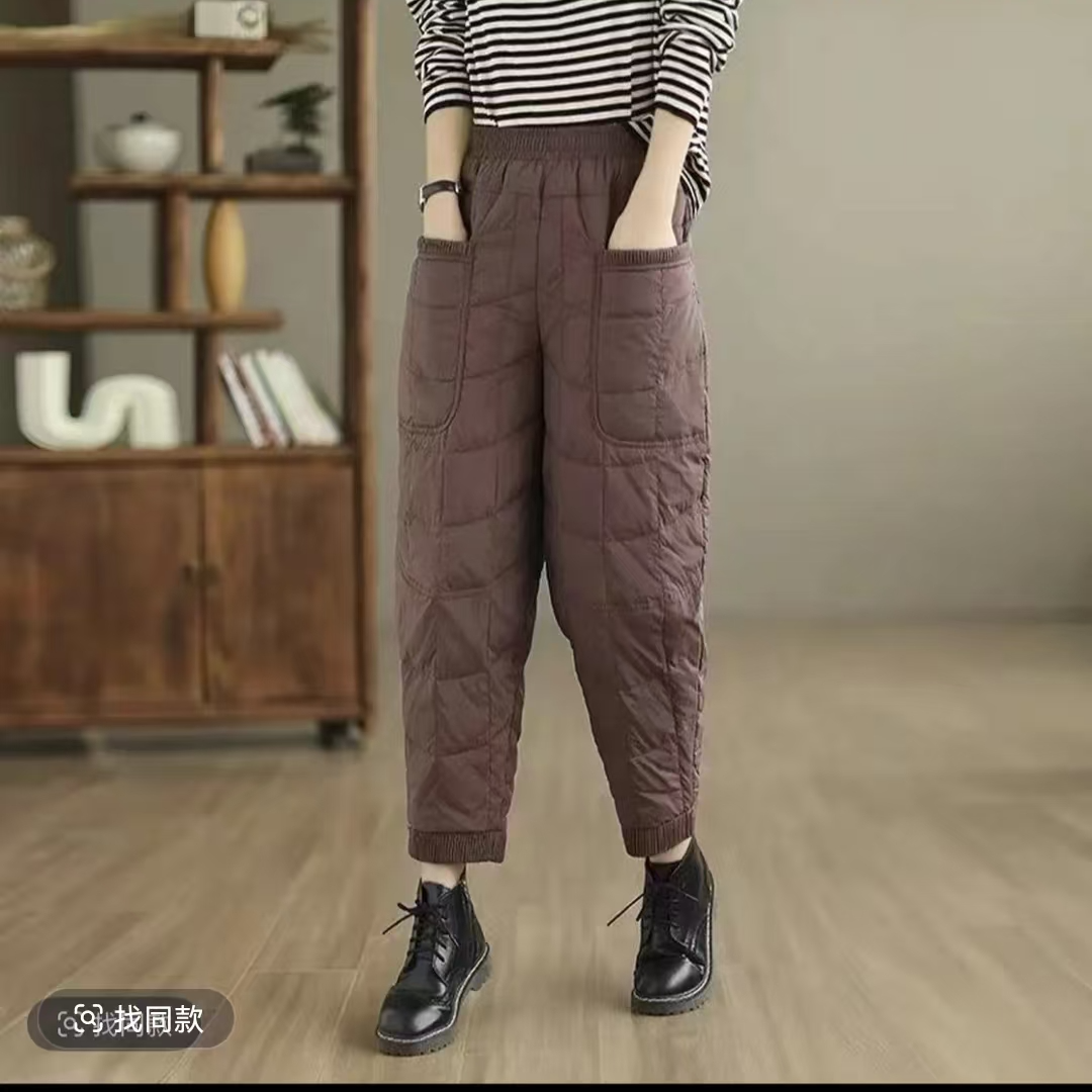 2025新款时尚夹棉棉裤