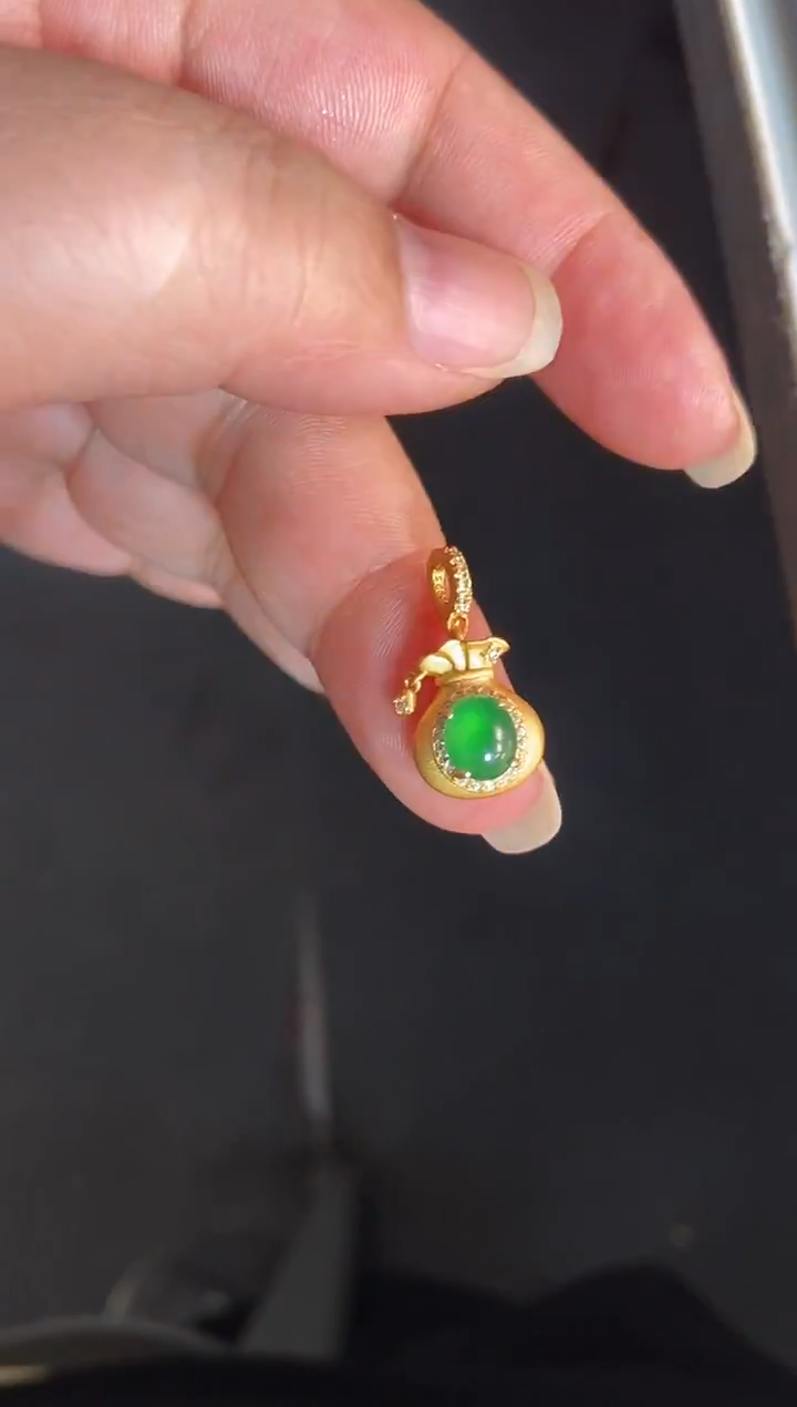 吊坠(不含链)银S925镶嵌翡翠1