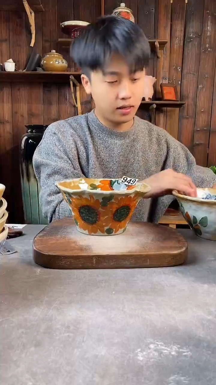 碗949，手工手绘，超值陶瓷