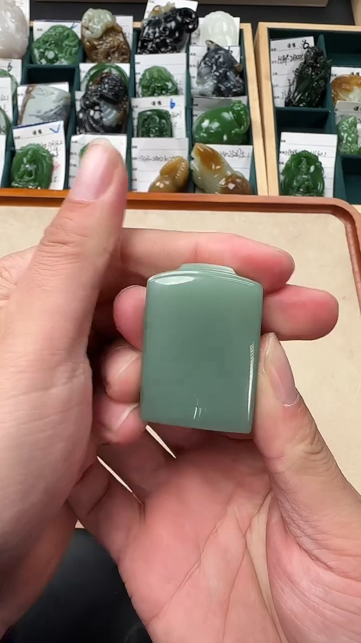 【闪购商品】和田玉吊坠未镶嵌碧玉无事牌