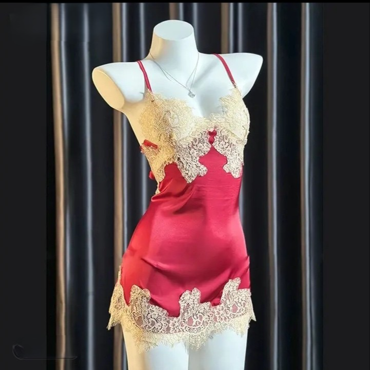 法式性感蕾丝睡裙小胸聚拢居家服吊带睡裙女修身显瘦睡裙2025新款