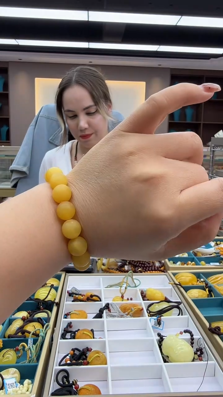 手链琥珀未镶嵌172秒拍号 假一罚三 11mm