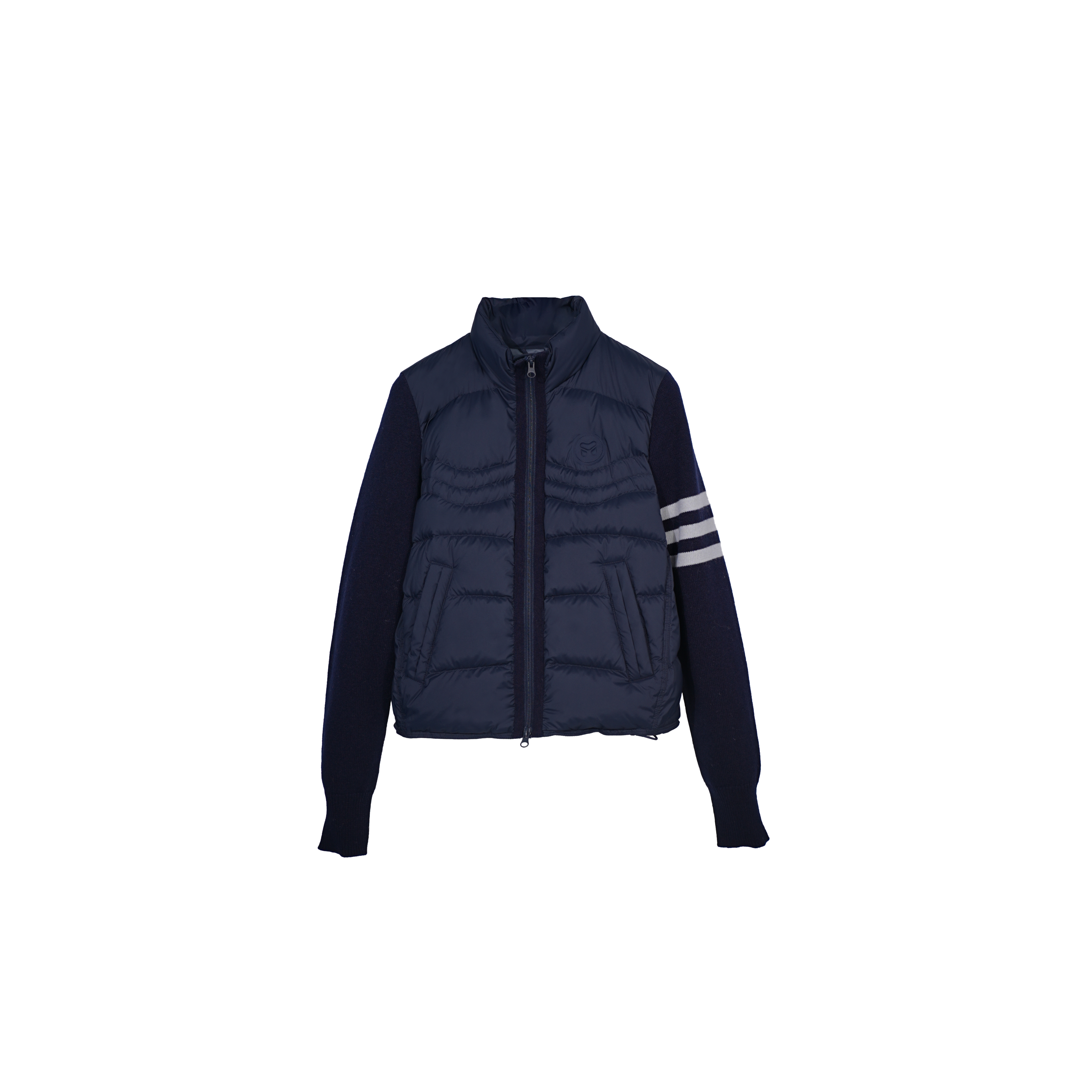 【思雨专属】短款小O型拼毛织袖羽绒服TDYH2697