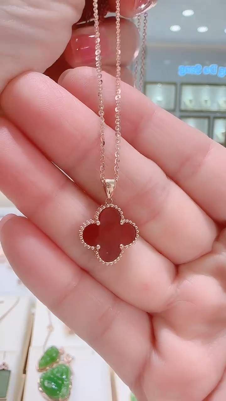 【闪购商品】玛瑙/玉髓套链18K金镶嵌18K金套链