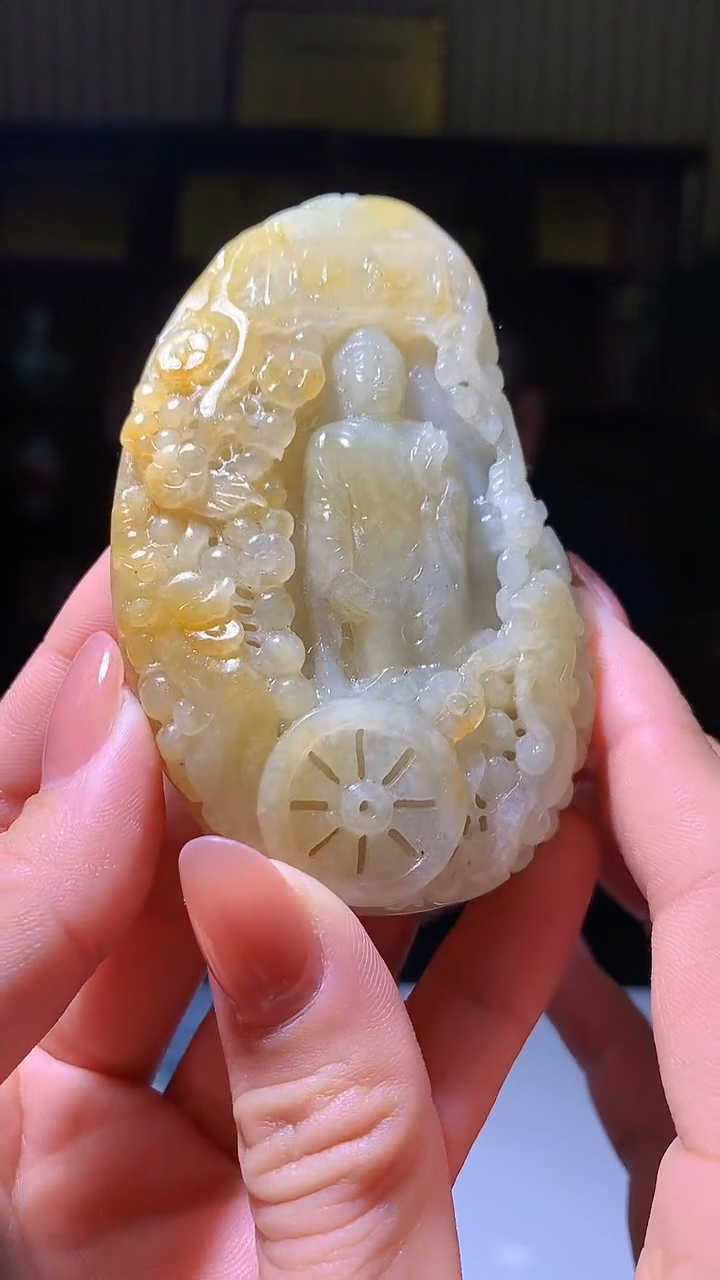 【闪购商品】定制翡翠未镶嵌1031hm-毛货挂件