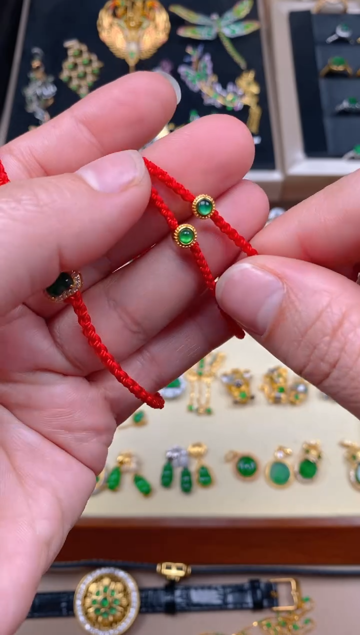 【闪购商品】翡翠颈饰银S925镶嵌手绳