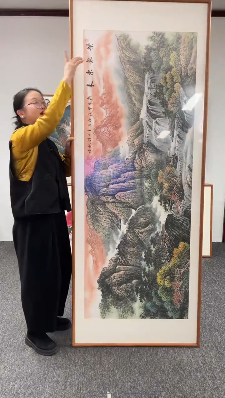 【闪购商品】国画山水紫气东来210*80刘佳林