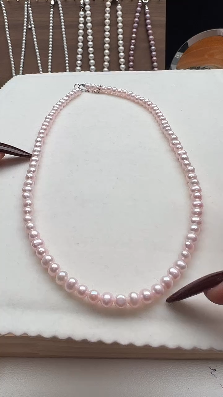 颈饰银S925镶嵌淡水珍珠永丽严选