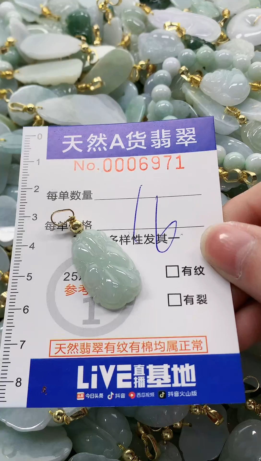 颈饰未镶嵌翡翠纯天然a货翡翠