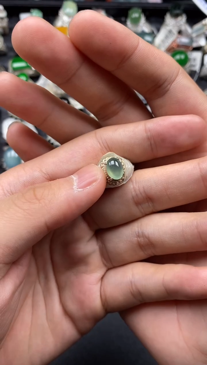 翡翠戒指未镶嵌缅甸天然翡翠