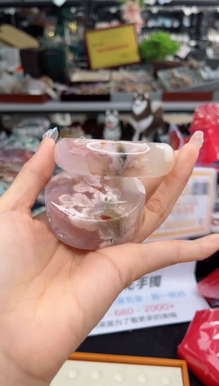 【闪购商品】石英质玉手镯未镶嵌58圈口（赠品镯心）3900004