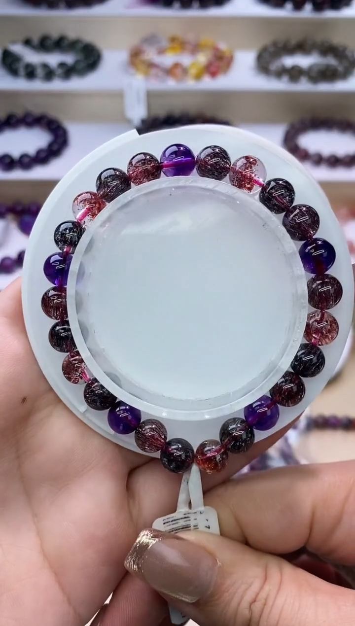 【闪购商品】水晶手链未镶嵌黑加仑超七7m+