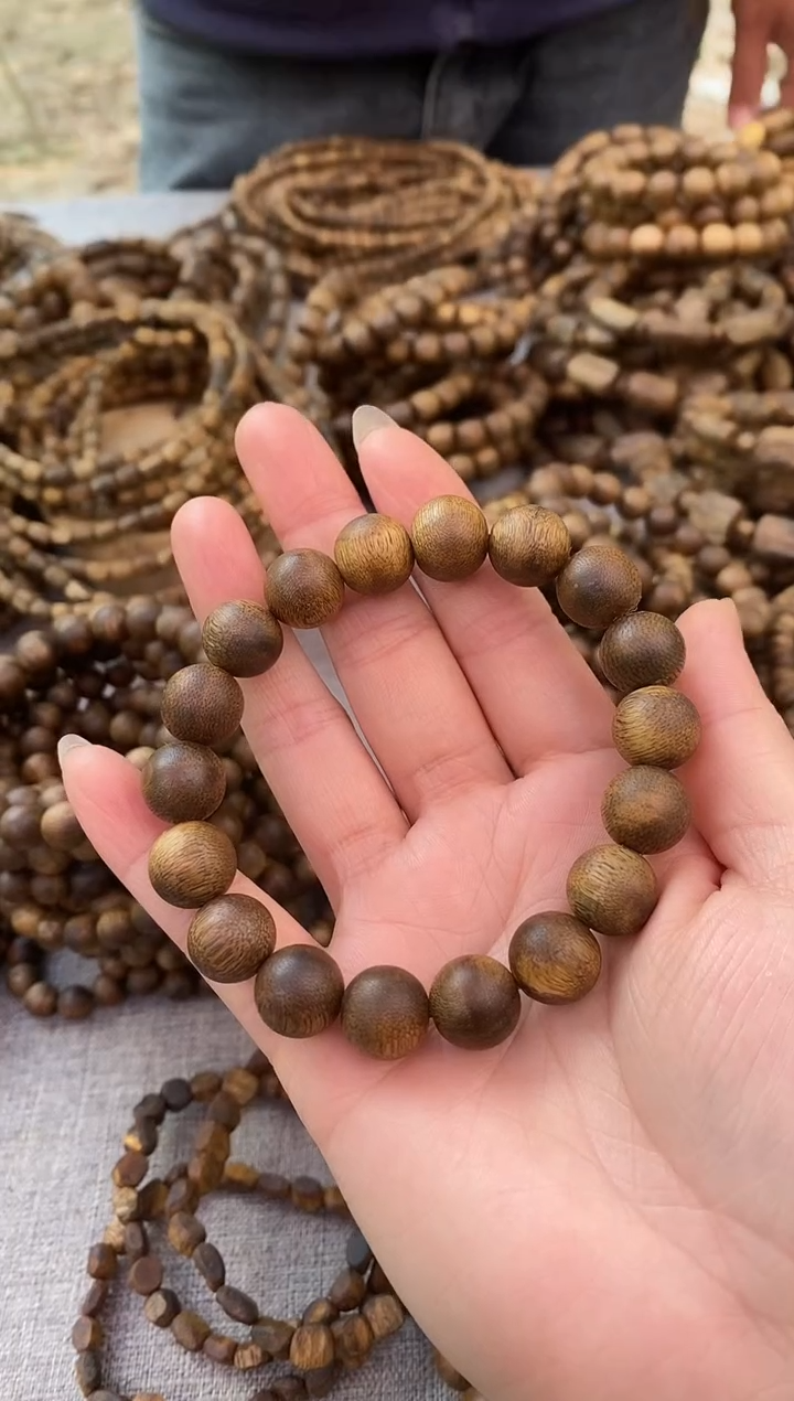 【闪购商品】沉香手串1.2老圆珠单圈棋楠手串12+多样性发一