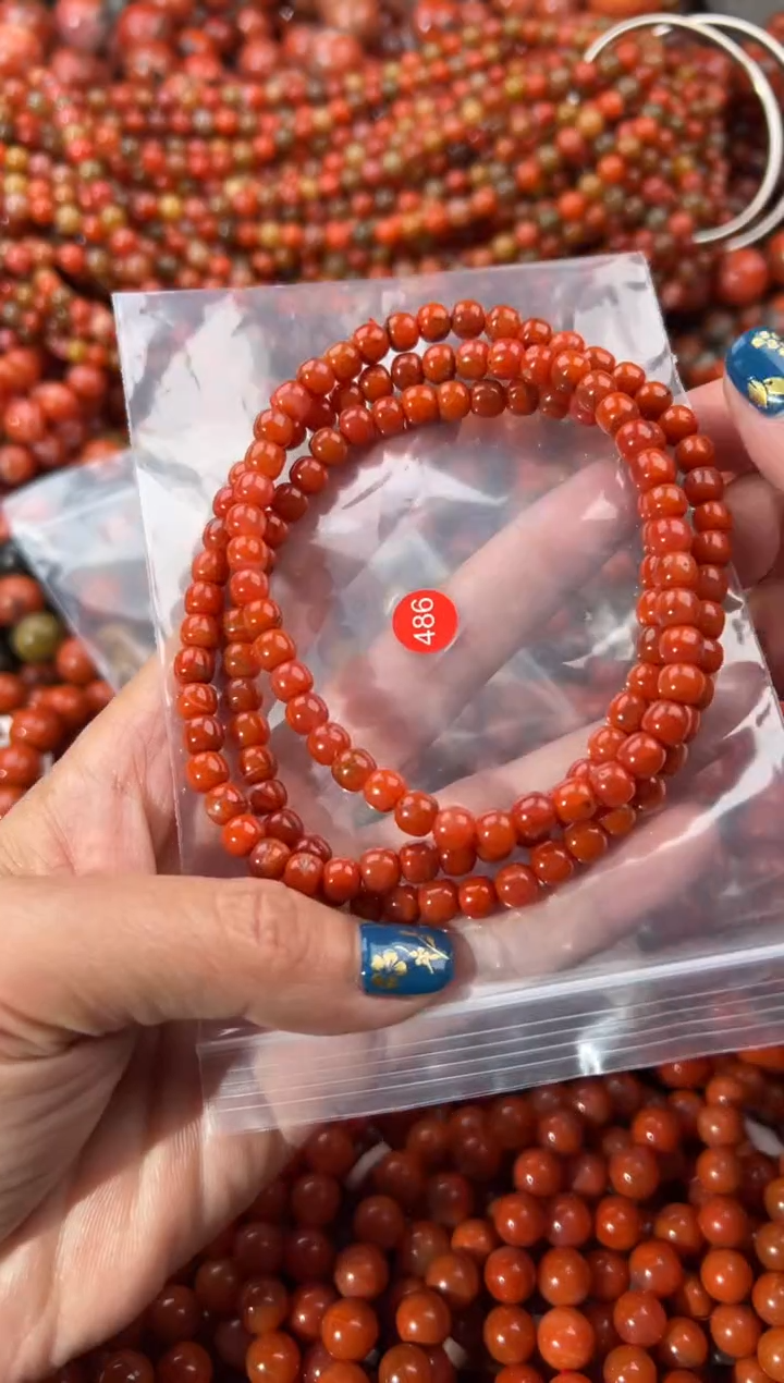 未镶嵌手串南红玛瑙6+