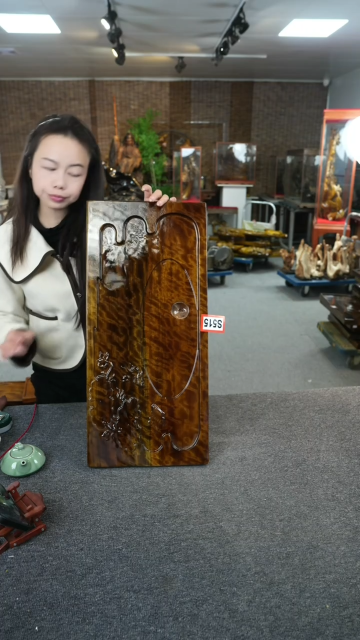 【闪购商品】大叶金丝楠茶盘尺寸62-28-4