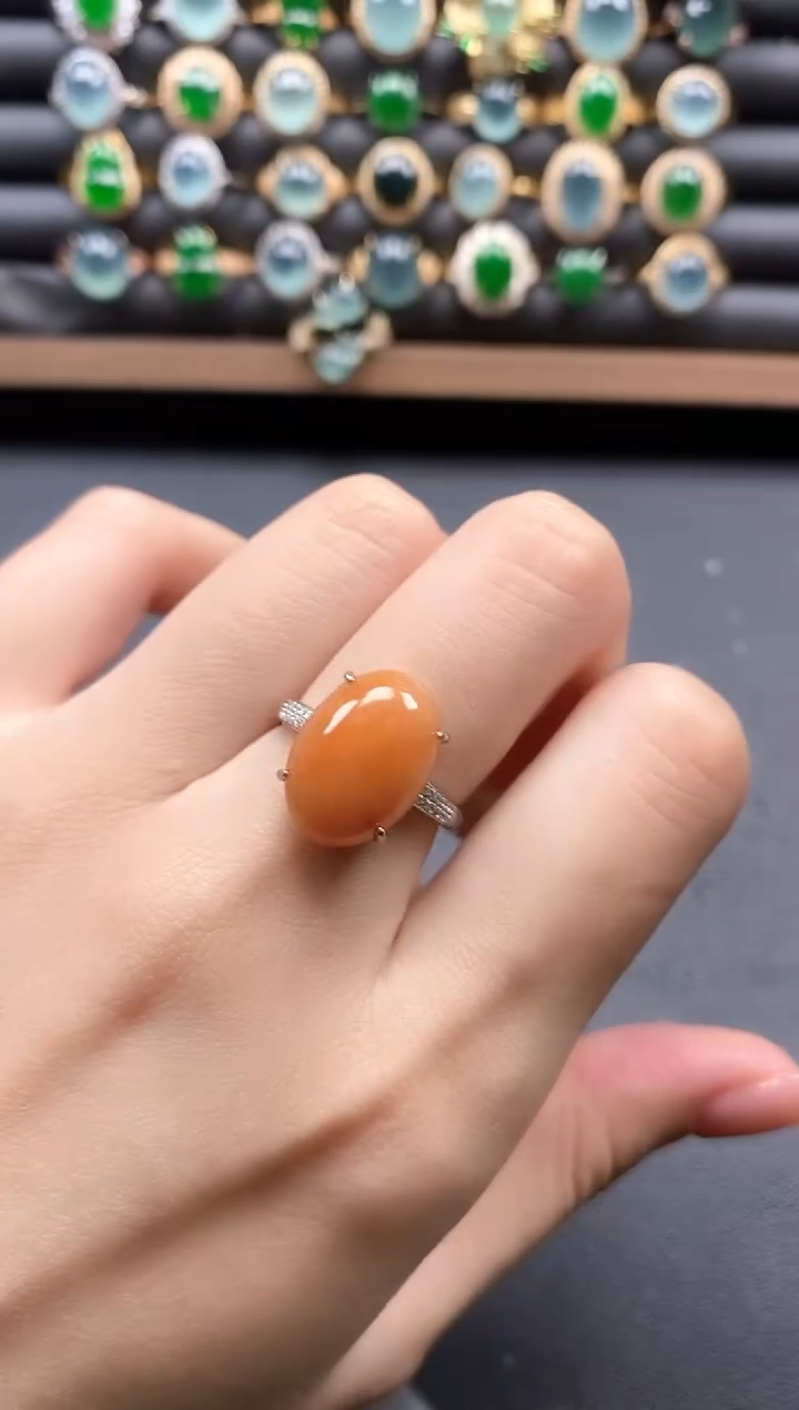 银S925镶嵌戒指翡翠51511