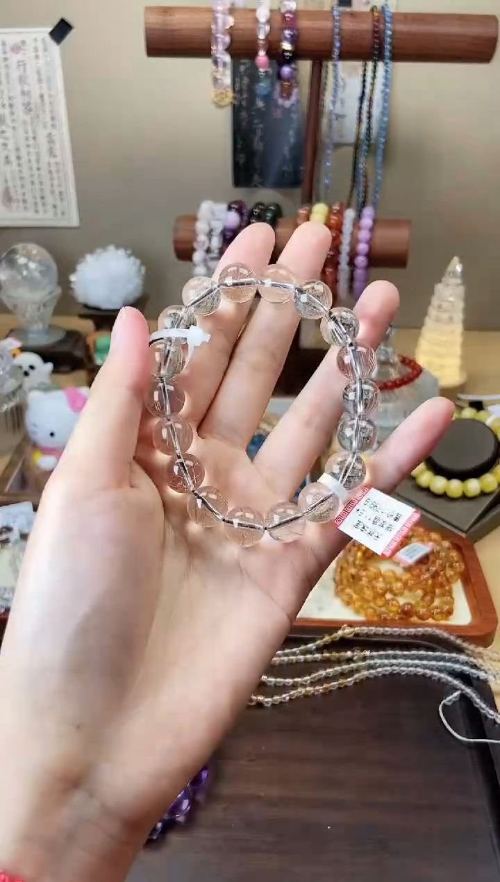 【闪购商品】水晶手链未镶嵌银发晶11.5mm