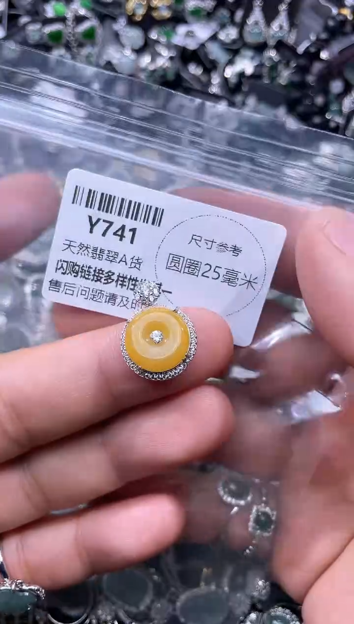 【闪购商品】翡翠颈饰未镶嵌Y741吊坠