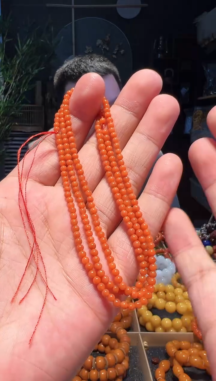 【闪购商品】南红玛瑙手串未镶嵌3+108(柿1000)