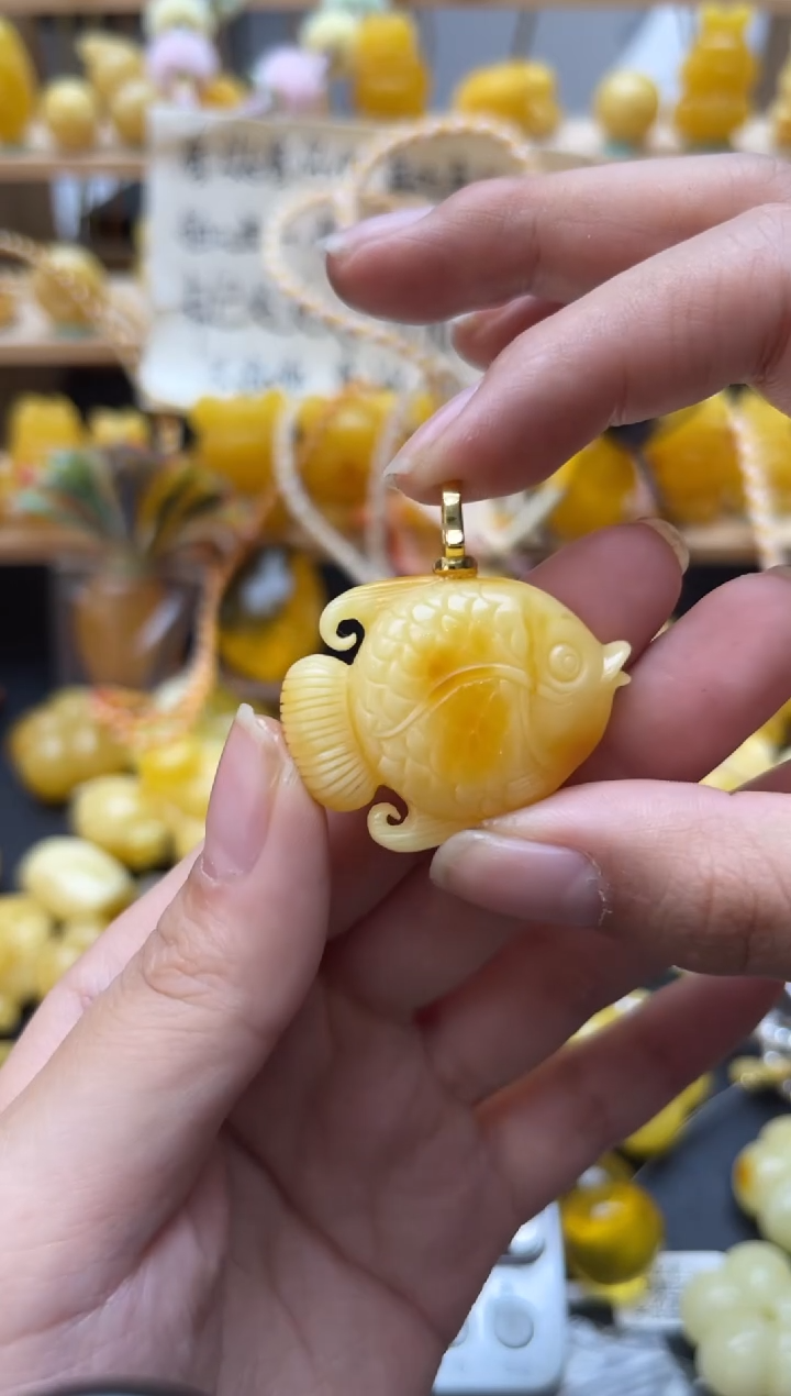 琥珀银S925镶嵌珠宝奇石051琥珀蜜蜡微瑕