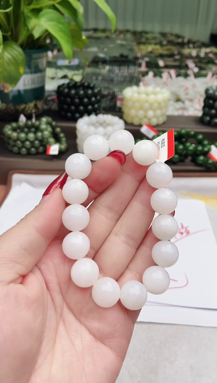 【闪购商品】和田玉手串未镶嵌纯天然和田玉新疆95于阗14
