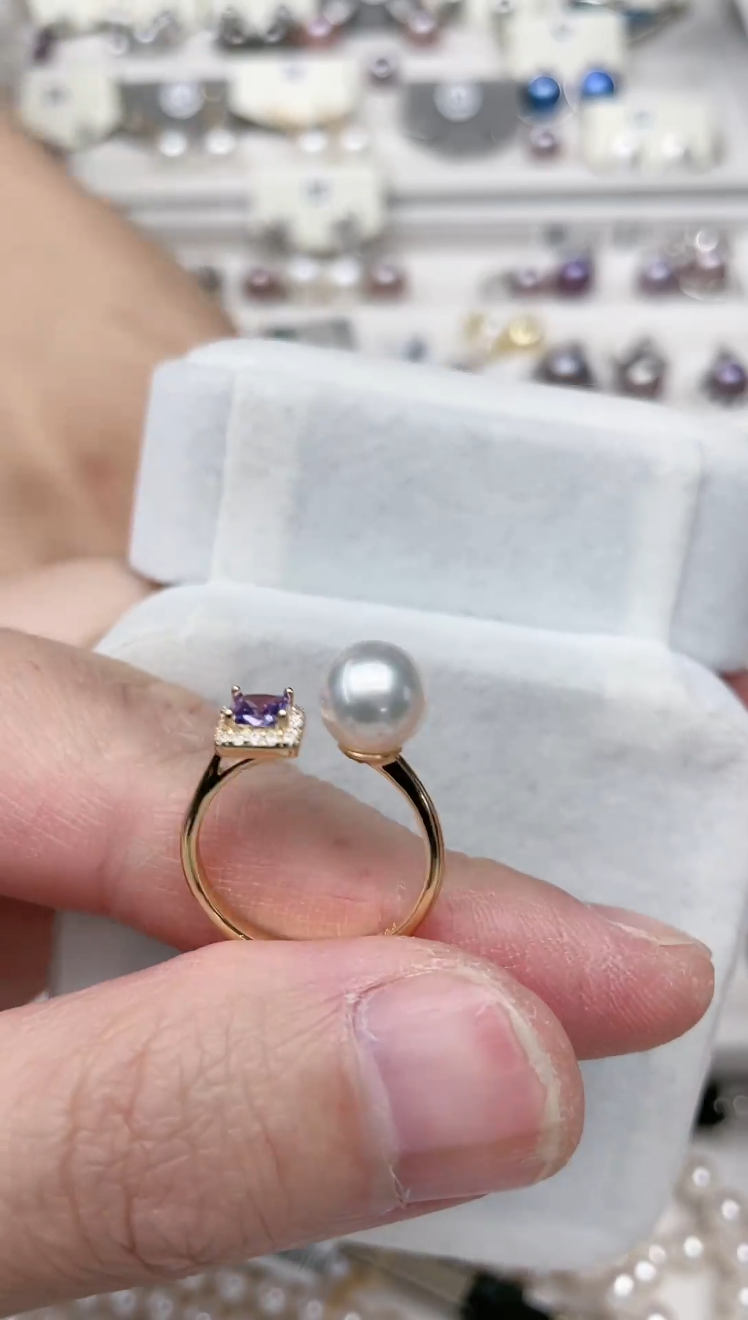 【闪购商品】海水珍珠戒指银S925镶嵌戒指