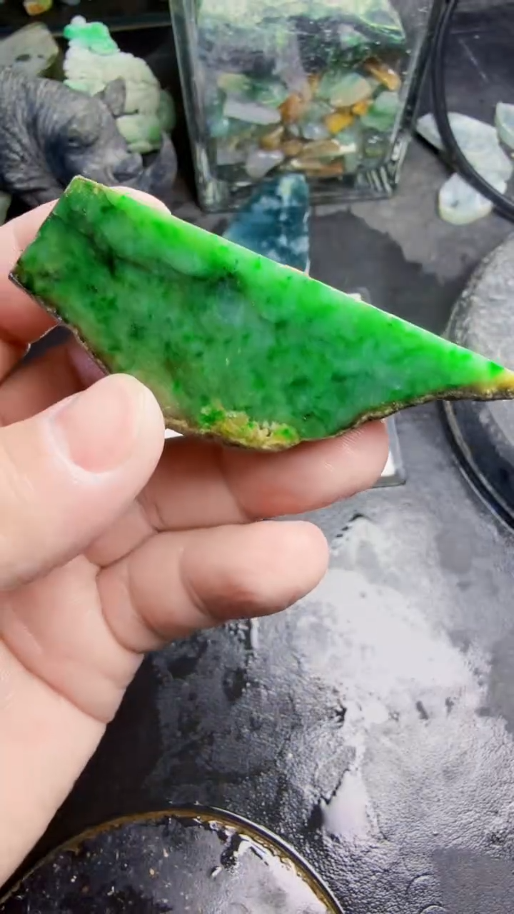 未镶嵌挂件翡翠唐*豆天然翡翠253