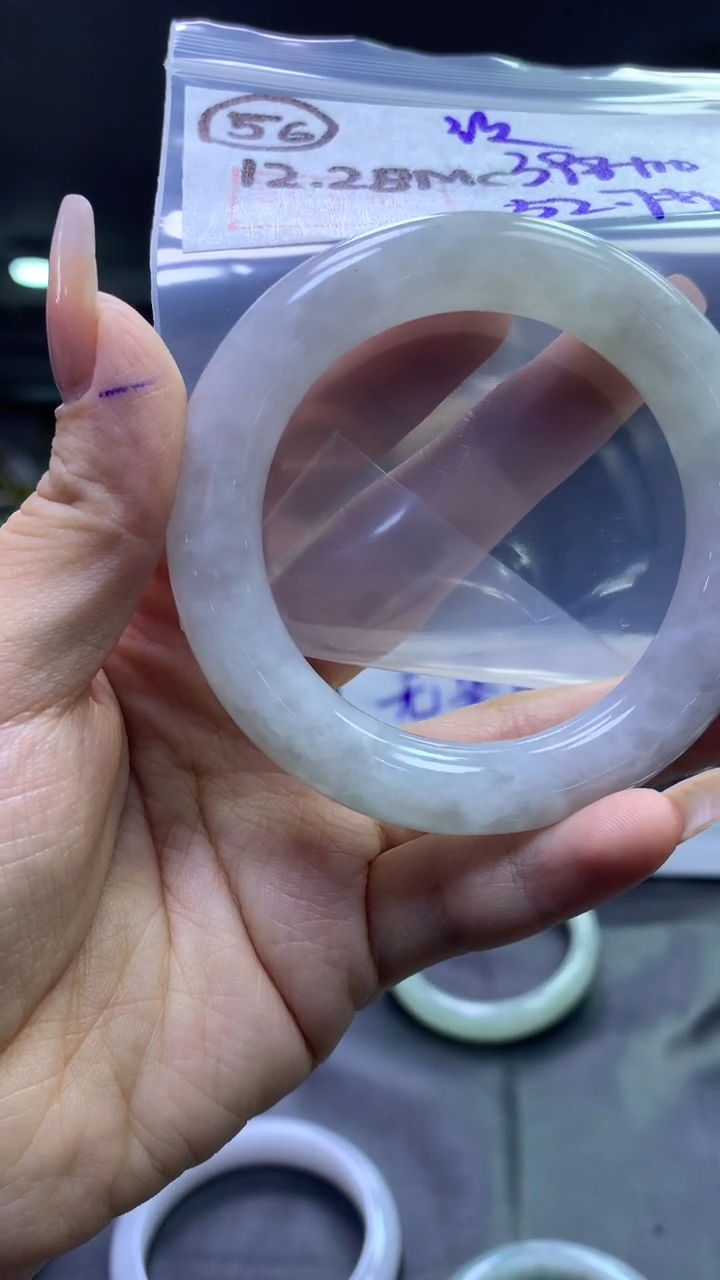 未镶嵌定制翡翠56手镯52纹+398元+拍一发一