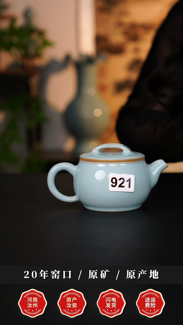 壶瓷天熙汝瓷汉瓦壶一级921