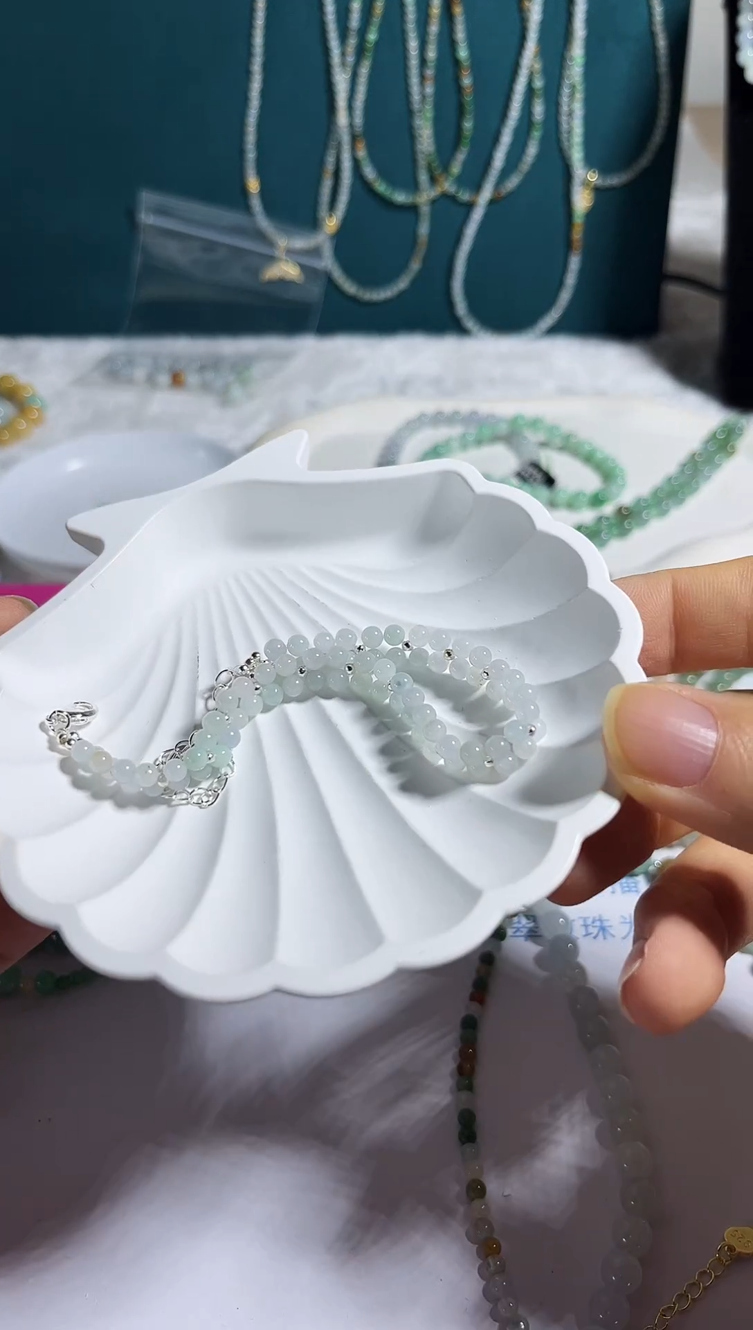 未镶嵌手链翡翠翡翠珠链3.6