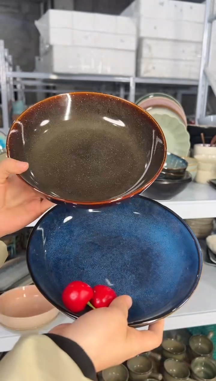 陶瓷外贸尾货瑕疵满20包邮X2 深盘组合