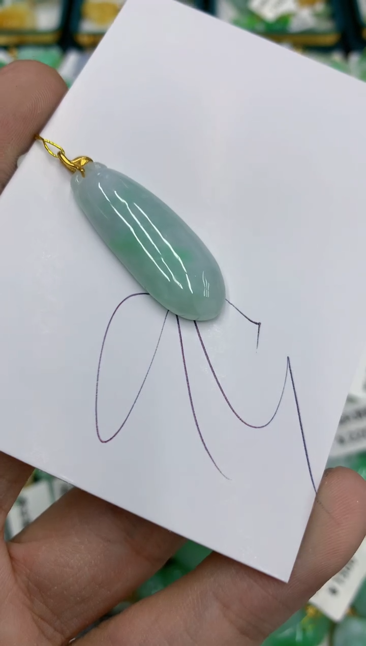【闪购商品】翡翠颈饰18K金镶嵌11111111111