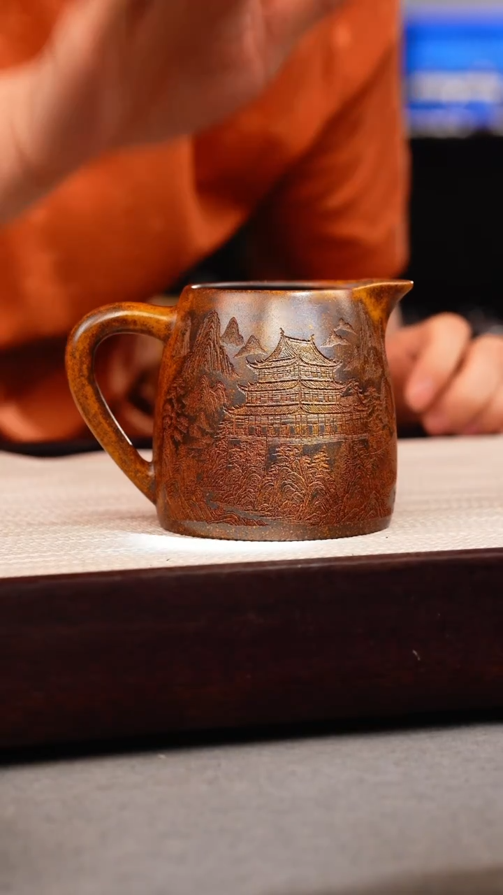 茶壶紫砂段泥 柴烧 公道杯
