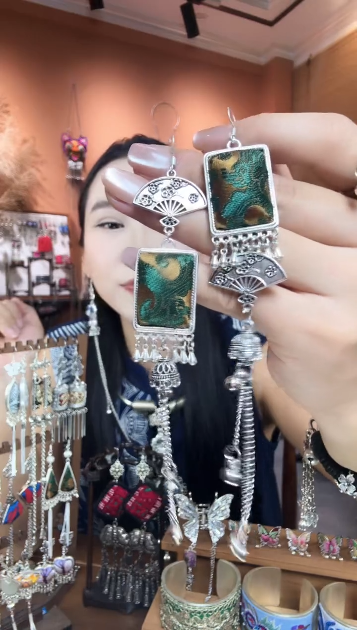 刺绣纯手工民族风耳环