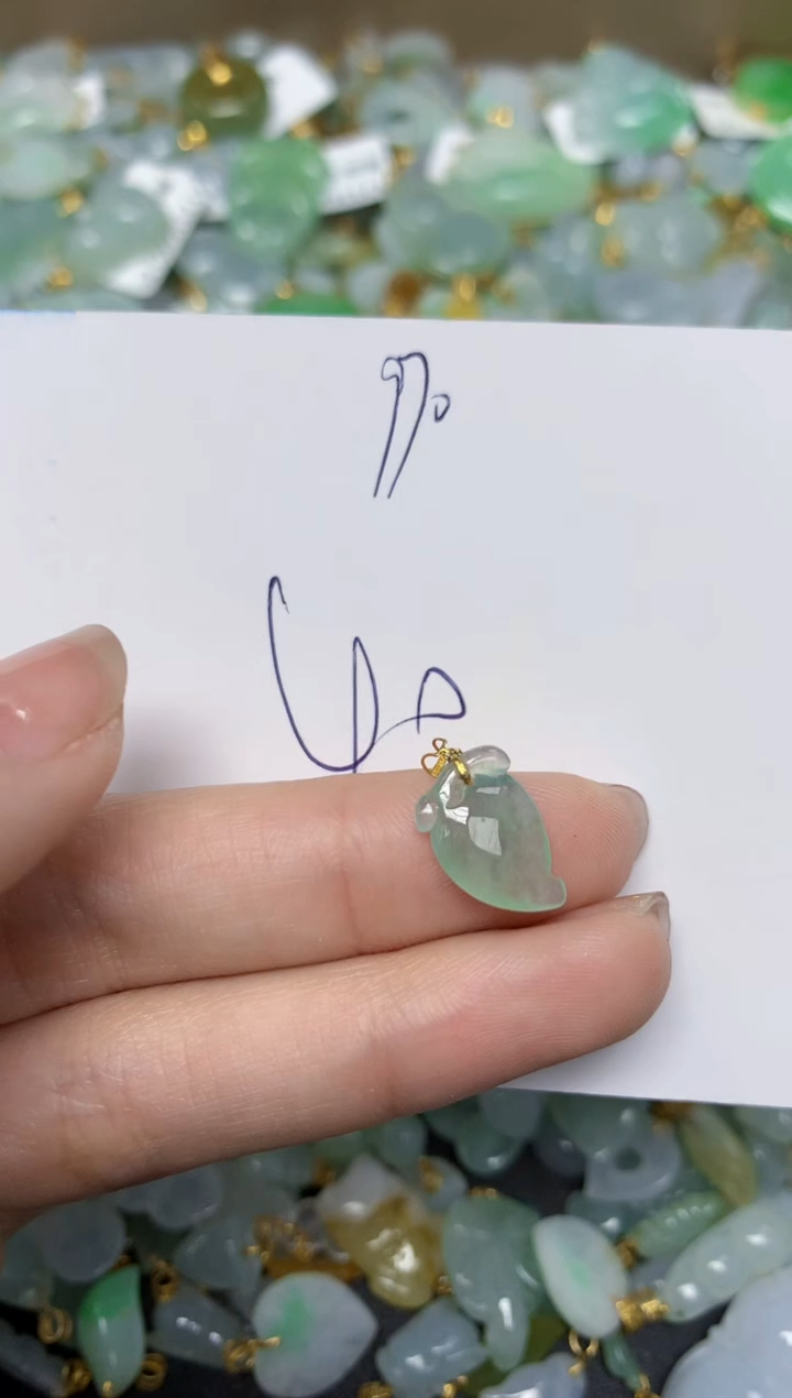 【闪购商品】翡翠颈饰18K金镶嵌 天然翡翠A货