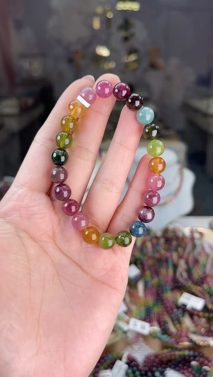 【闪购商品】碧玺/未镶嵌J8mm+碧玺多圈多样性发货