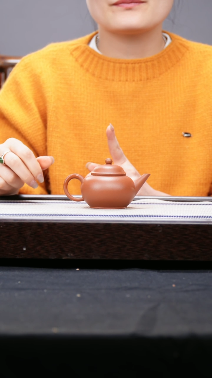 紫砂茶壶水平  小煤窑朱泥
