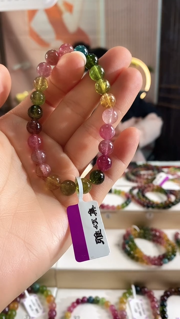 未镶嵌手链碧玺G2174单圈颜色微差发1