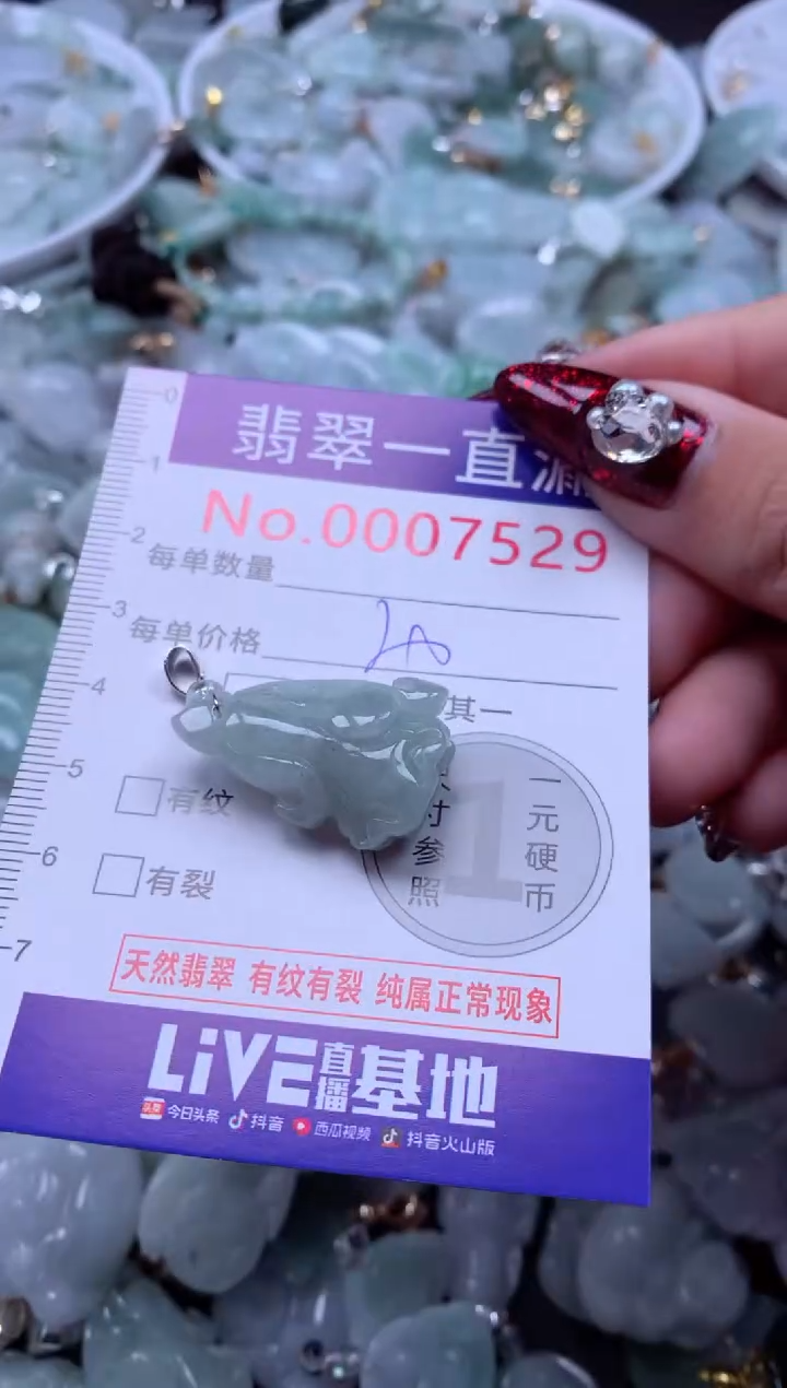 吊坠(不含链)未镶嵌翡翠7529