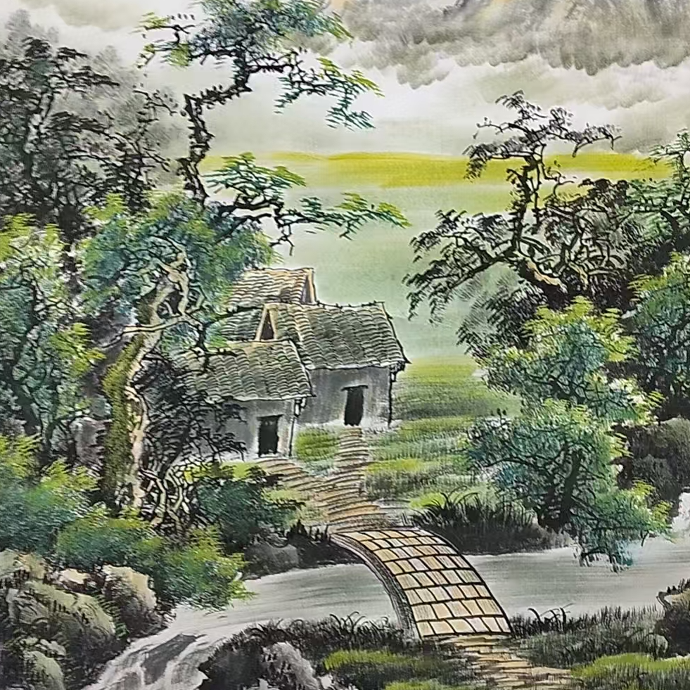 精品-朱雪林-斗方-翠涧-图