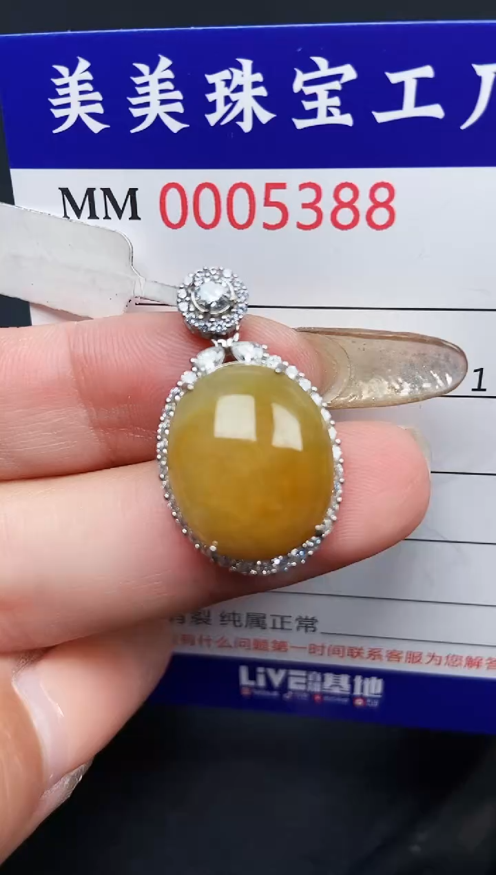 【闪购商品】翡翠颈饰银S925镶嵌5388