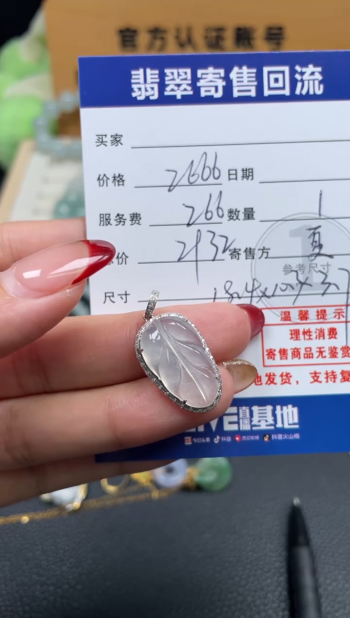 颈饰18K金镶嵌翡翠10152281