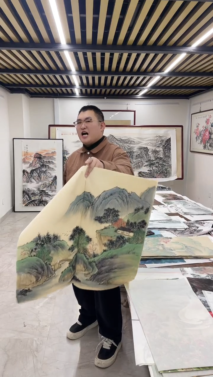 国画融易专属链接-溪山访友仿古