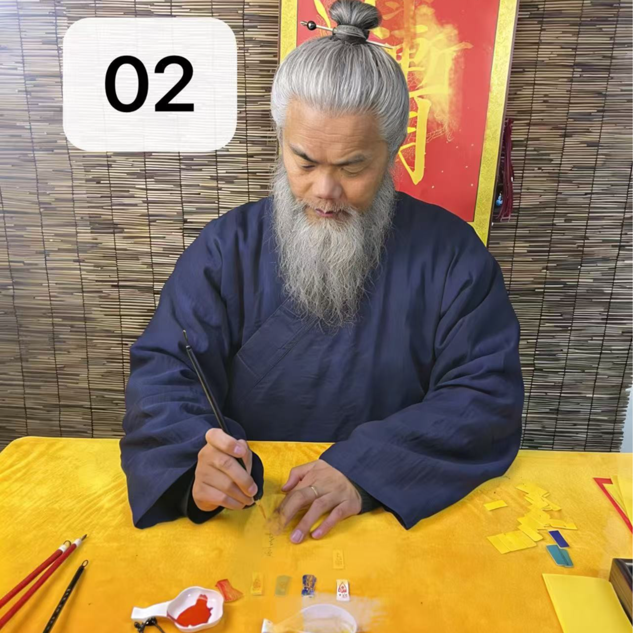 02号 白色 紫薇米米吊坠师傅手绘【已处理】送师傅一对一指导车载件